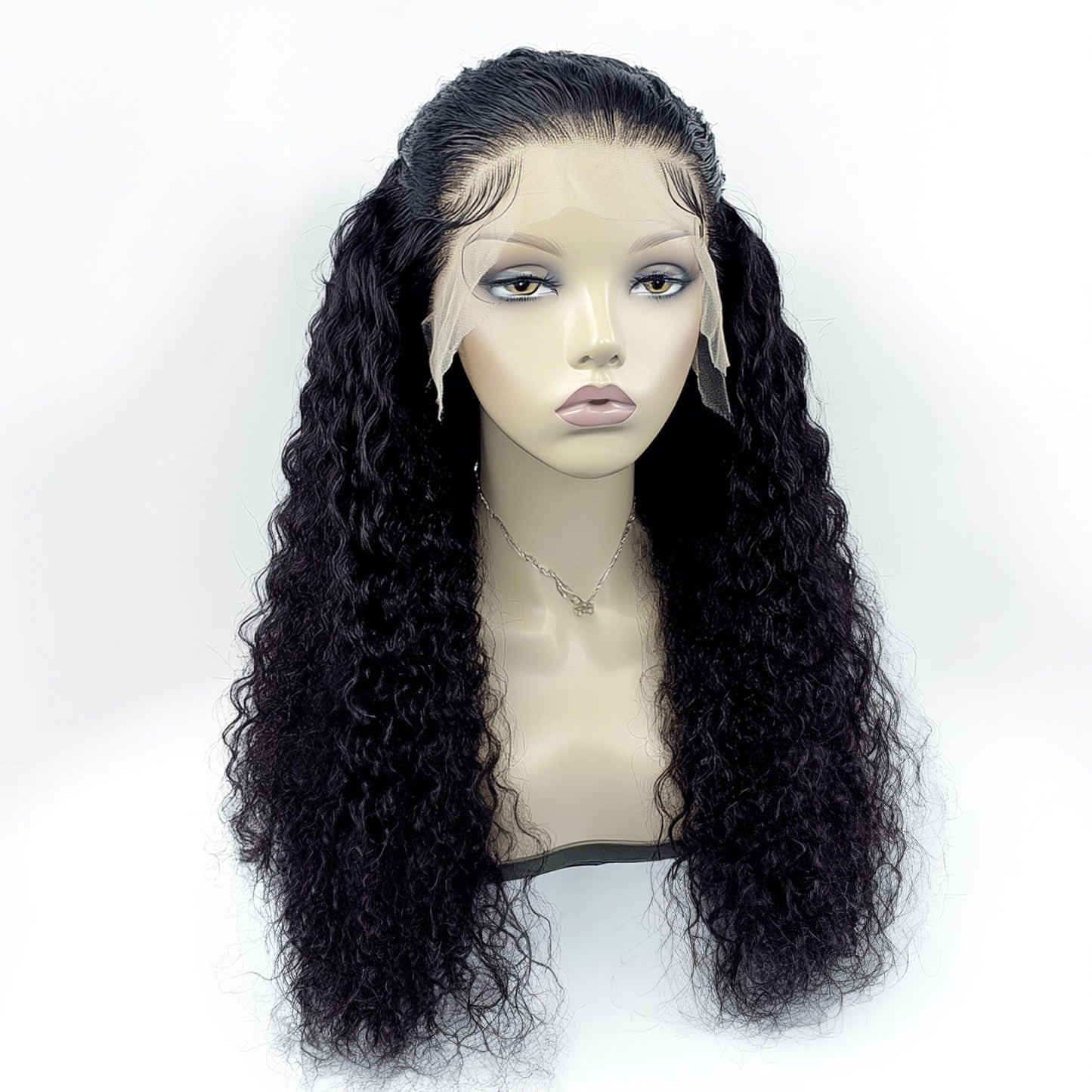 Perruque frisée lace Frontale pré-épilée HD en Cheveux Brésiliens 100% - Sandra