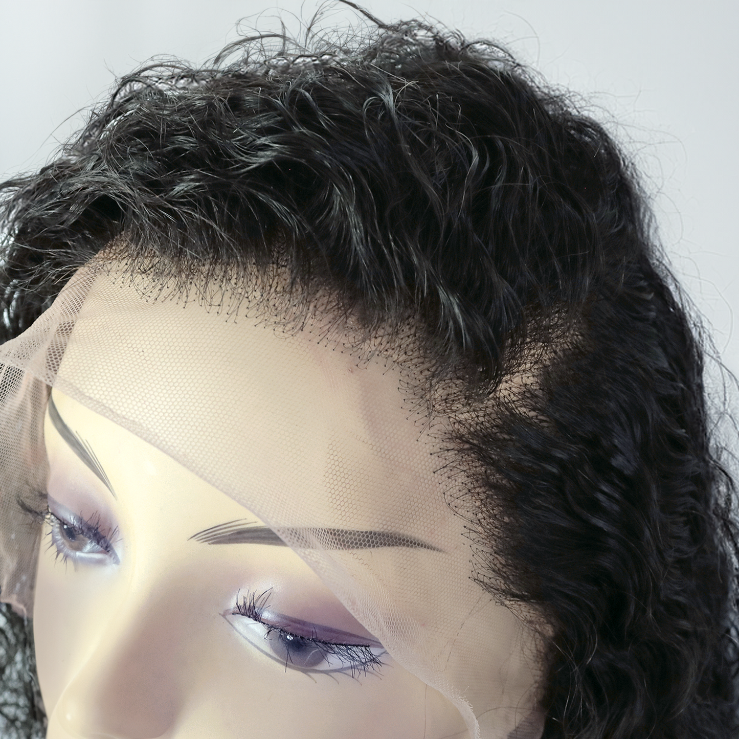Perruque frisée lace Frontale pré-épilée HD en Cheveux Brésiliens 100% - Sandra