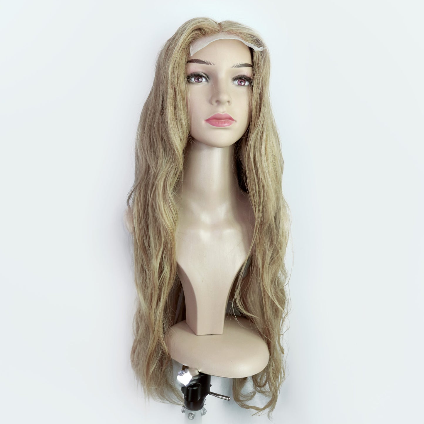 Perruque Blonde Cheveux qualité Remy Lisses avec Lace Frontale HD - Lise