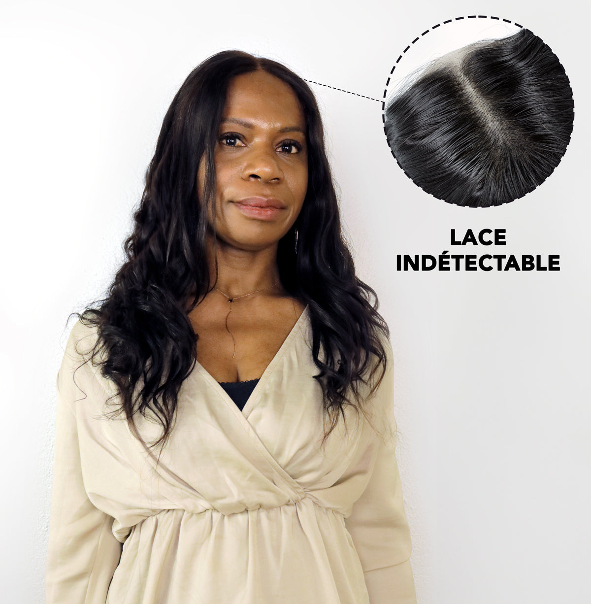 Perruque Brésilienne Ondulée avec Lace Frontale HD Pré-Épilée - Alicia