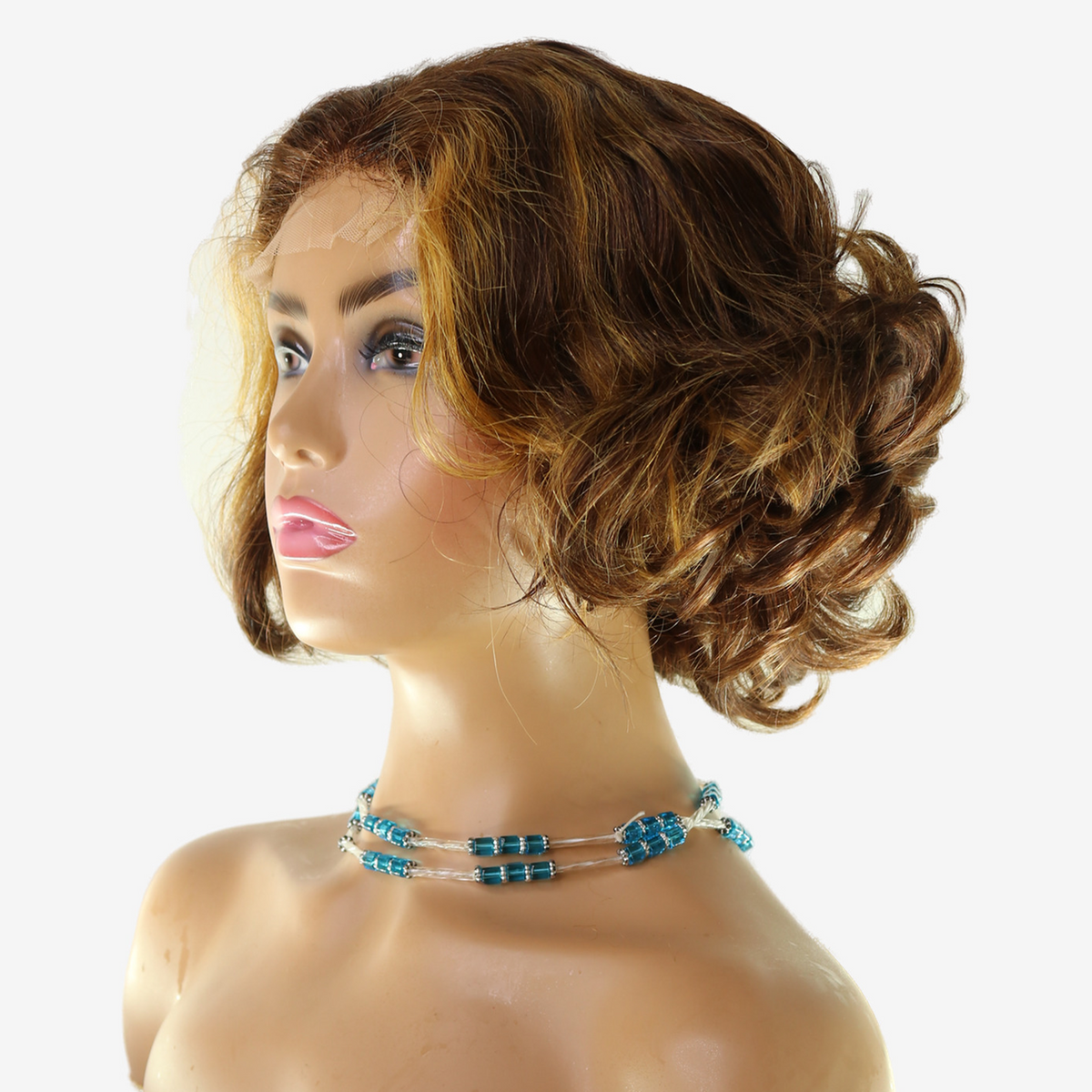 Perruque Bob Bouclé 3 coloris disponibles - Cheveux Brésiliens pré-épilée, Lace HD 4x4 300%