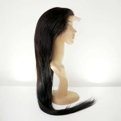 Perruque Longue Noire Lace Frontale HD 13x6 - Cheveux Vierges 250%