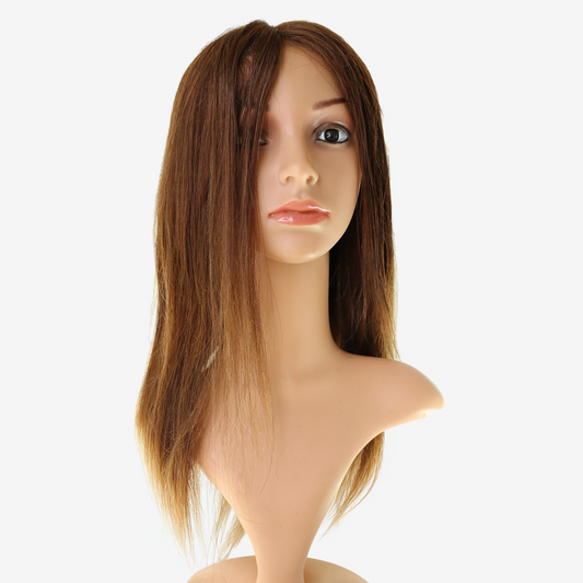 Perruque Lisse Marron Clair - Cheveux Brésiliens, Lace Frontale HD 4x4 200%