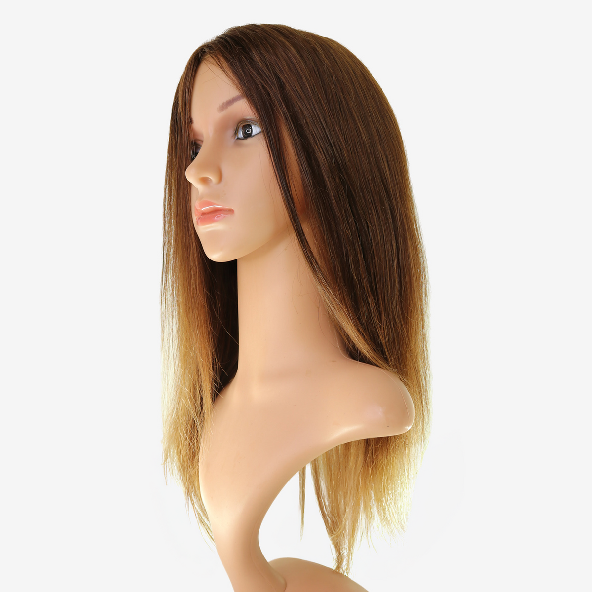 Perruque Lisse Marron Clair - Cheveux Brésiliens, Lace Frontale HD 4x4 200%