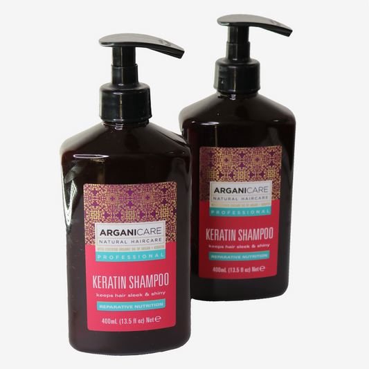 ArganiCare Keratin Shampoo 400 ml - Shampooing Réparateur Kératine & Argan