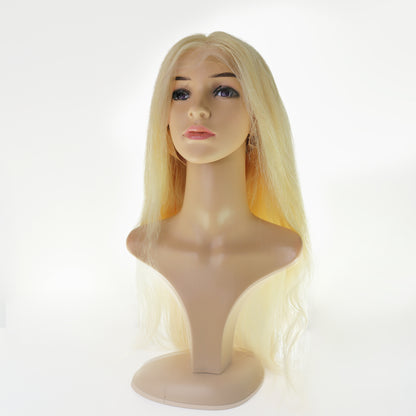 Perruque Longue Blond Platine - Cheveux Brésiliens, Lace Frontale HD 13x6 250%