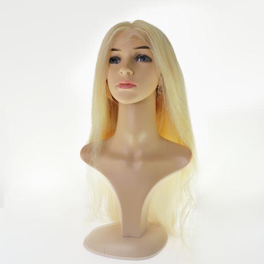 Perruque Longue Blond Platine - Cheveux Brésiliens, Lace Frontale HD 13x6 250%