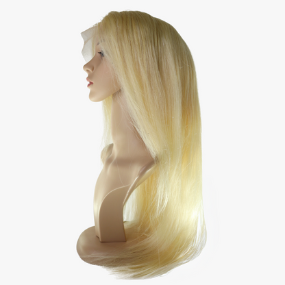 Perruque Longue Blond Platine - Cheveux Brésiliens, Lace Frontale HD 13x6 250%