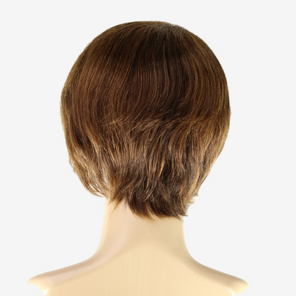 Perruque Courte Blond Foncé  – Cheveux Non Traités
