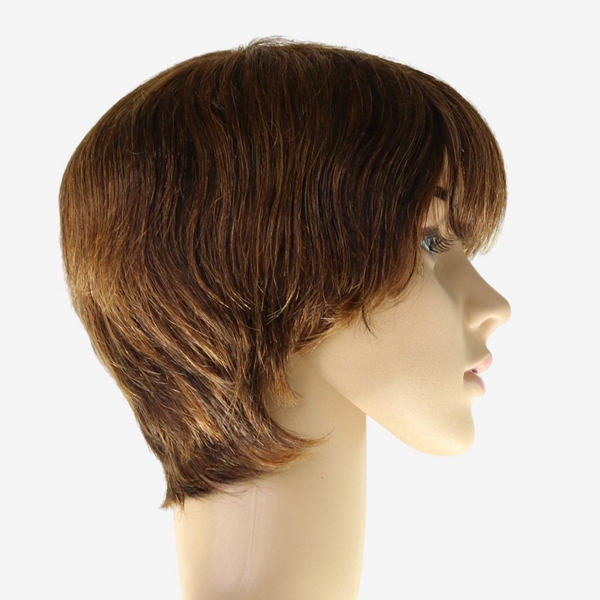 Perruque Courte Blond Foncé  – Cheveux Non Traités