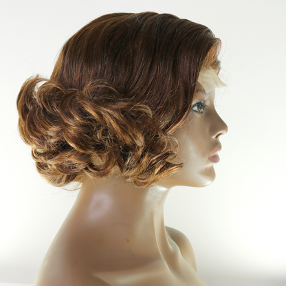 Perruque Bob Bouclé 3 coloris disponibles - Cheveux Brésiliens pré-épilée, Lace HD 4x4 300%