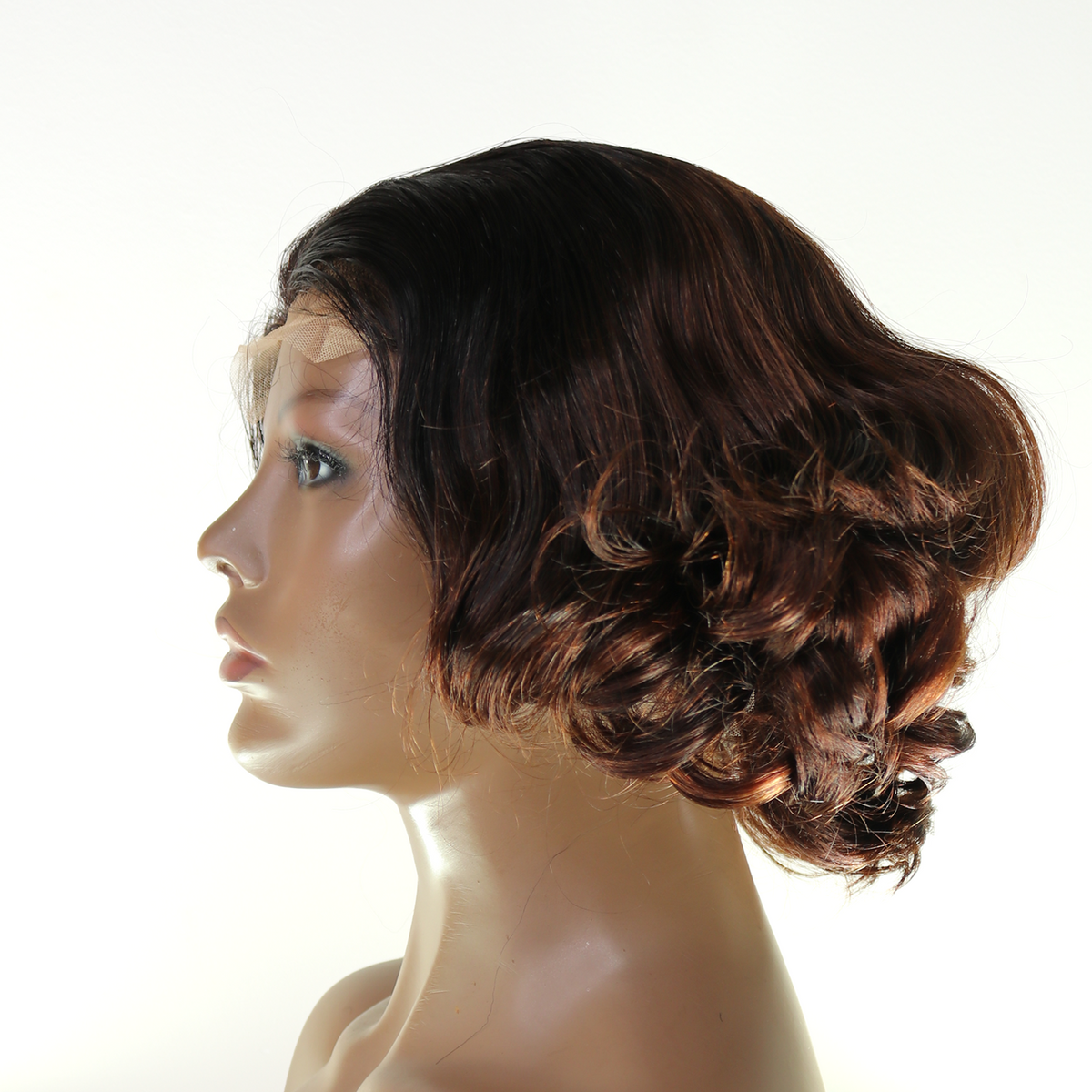Perruque Bob Bouclé 3 coloris disponibles - Cheveux Brésiliens pré-épilée, Lace HD 4x4 300%