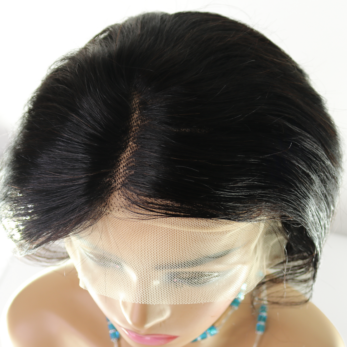 Perruque Coupe Courte Noir Naturel - Cheveux Vietnamiens, Lace HD 13x6 250%