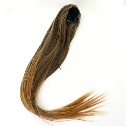 Queue de Cheval Lisse 24" - Cheveux Humains 100% Naturels, 4 Coloris