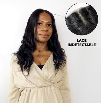 Perruque Brésilienne Ondulée avec Lace Frontale HD Pré-Épilée - Alicia