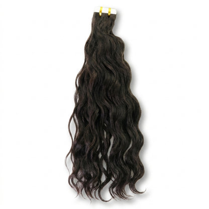 Extensions Adhésives Bouclées Noir Naturel - Cheveux Brésiliens