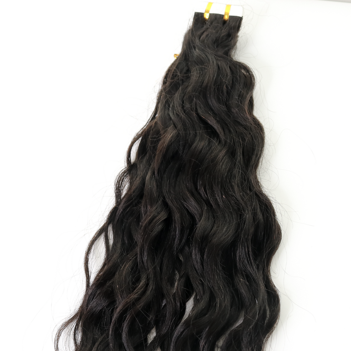 Extensions Adhésives Bouclées Noir Naturel - Cheveux Brésiliens