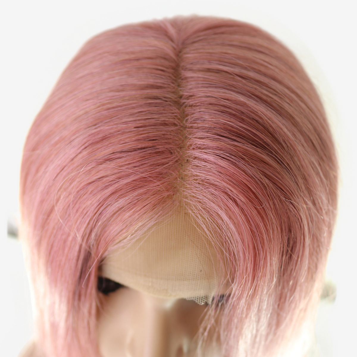 Perruque Rose Pâle Lace Frontale HD 13x6 - Cheveux Indiens 250%, Nœuds Blanchis