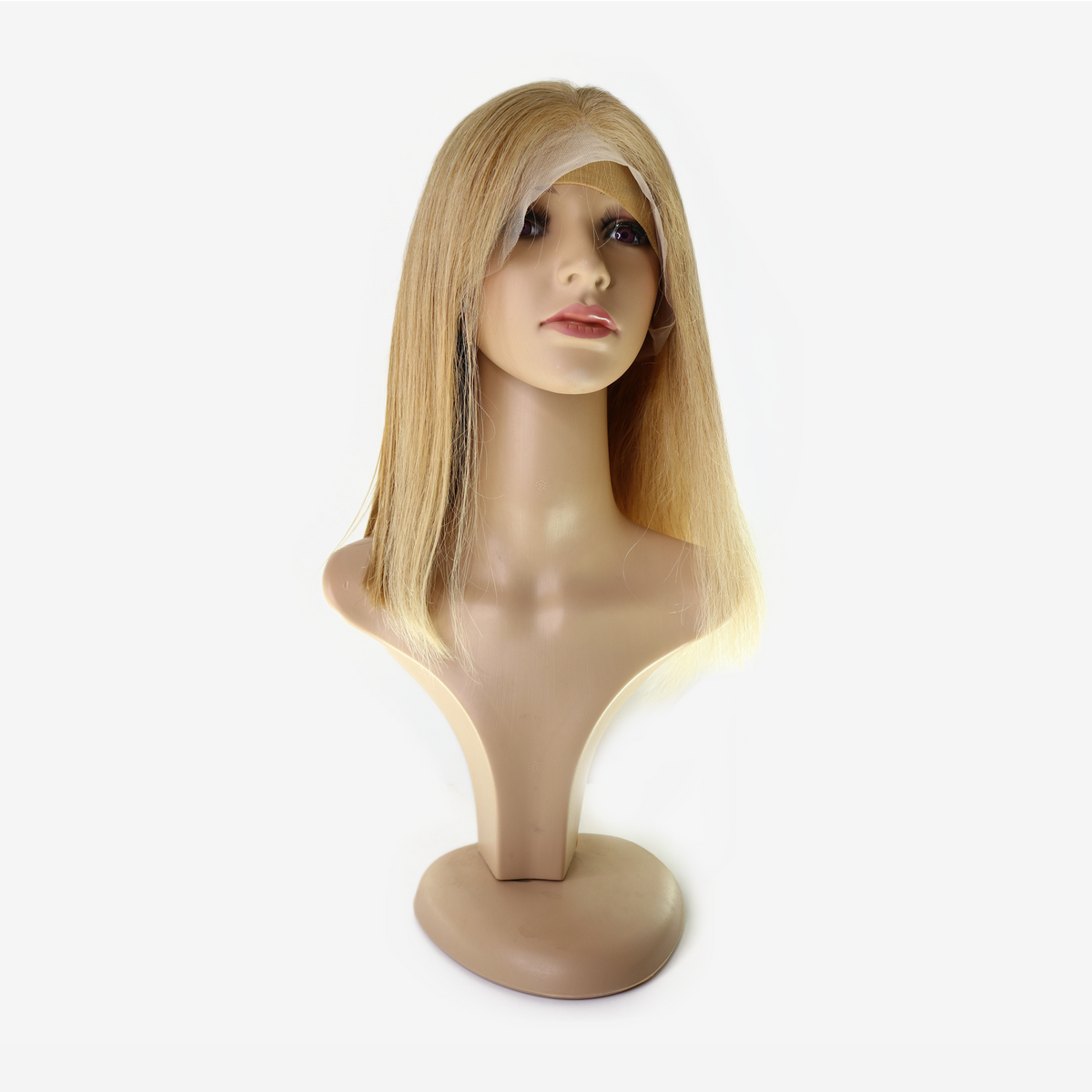 Perruque Lisse Blond Clair - 100% Cheveux Vietnamiens, Lace Frontale HD 13x6 250%