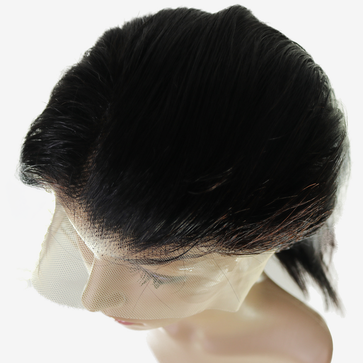 Perruque Courte Noir Naturel - Cheveux Vietnamiens, Lace Frontale HD 13x6 250%
