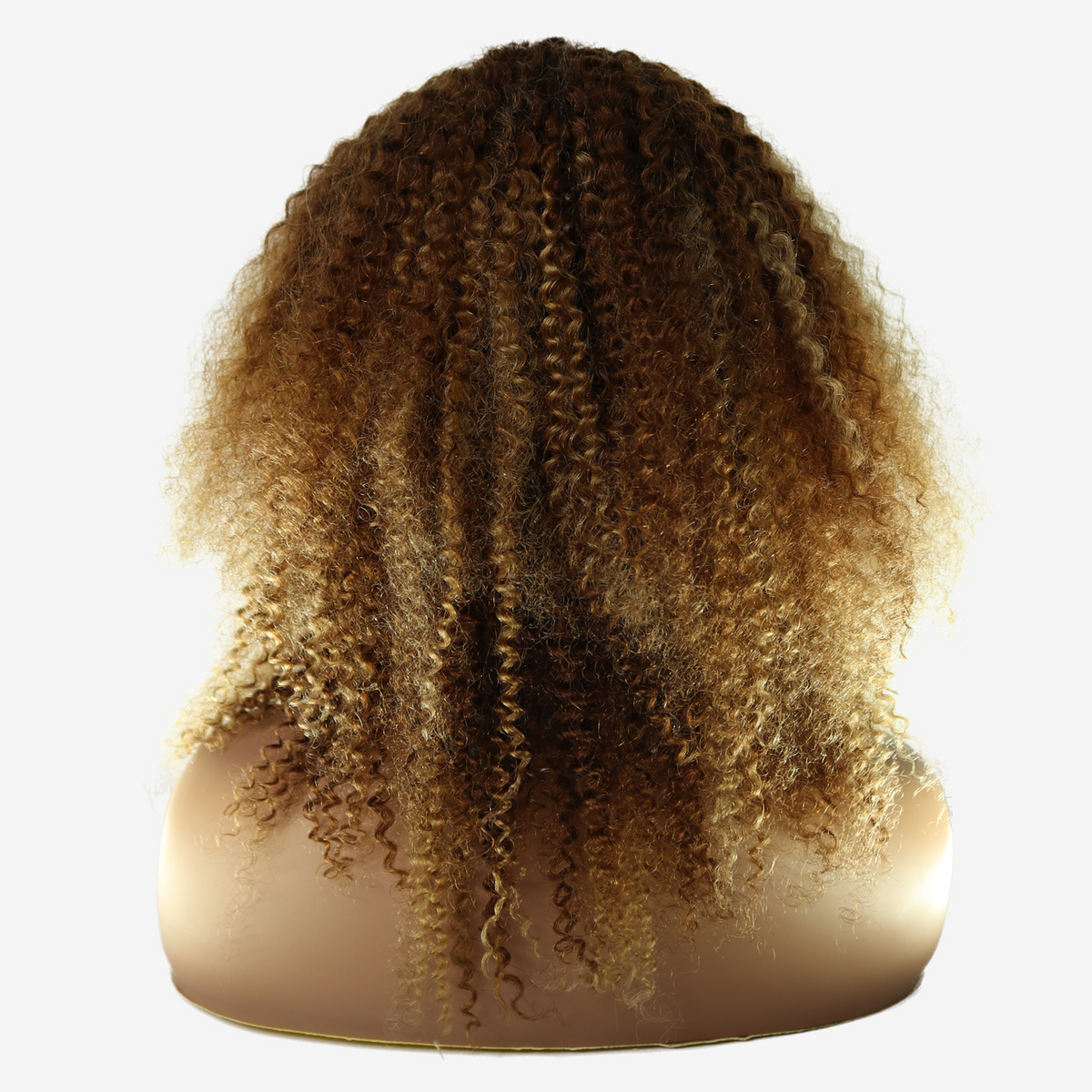 Perruque Frisée Blond Méché - Cheveux Brésiliens, Lace Frontale HD 13x6, 300%